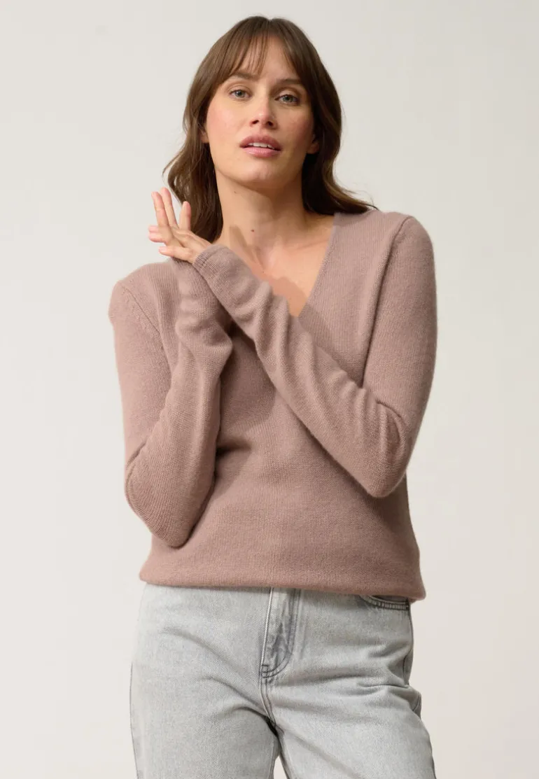 ABBY pull col v cuivre