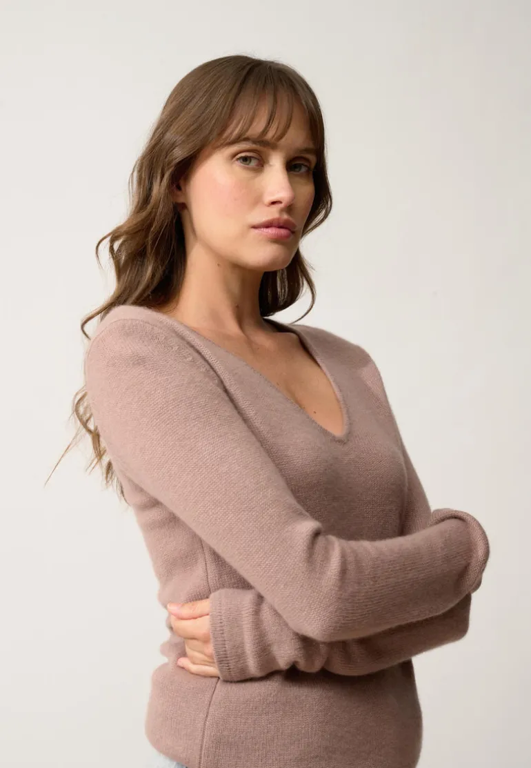 ABBY pull col v cuivre