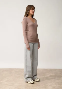 ABBY pull col v cuivre