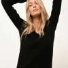 ABBY pull col v noir