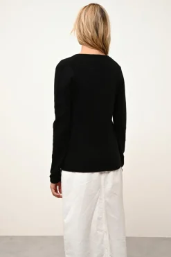 ABBY pull col v noir