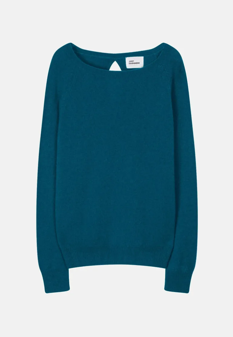ABIGAIL pull col bateau goutte dos paon
