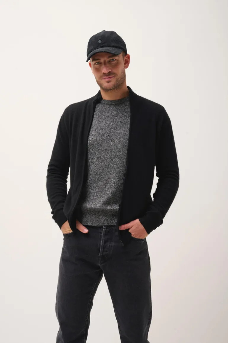 ALAN gilet col montant noir