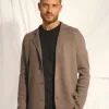 ALVAR veste col tailleur taupe chiné