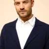 ALVAR veste col tailleur navy