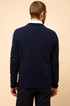 ALVAR veste col tailleur navy