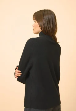 ALYSSA pull col montant noir
