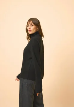 ALYSSA pull col montant noir