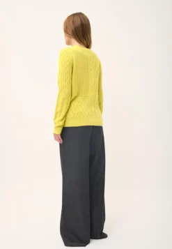 AMALA pull col rond citron