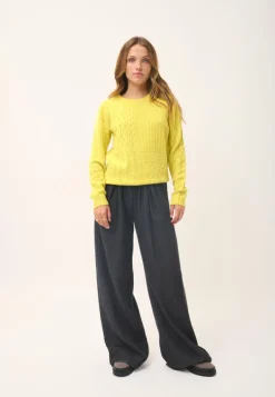 AMALA pull col rond citron