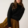 AMBRE pull col montant noir