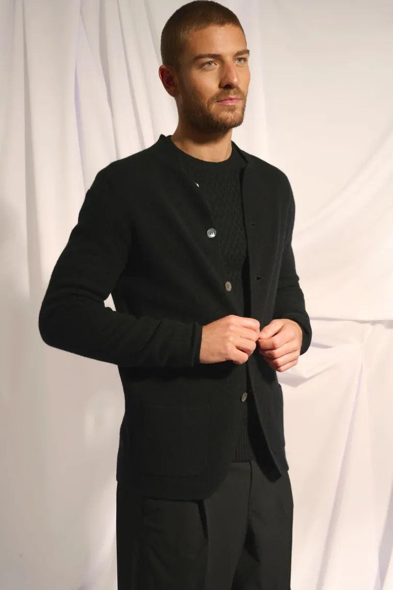 ANNA veste col mao noir