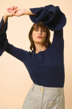 APPIN pull col rond navy