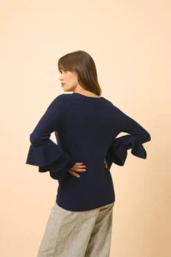 APPIN pull col rond navy