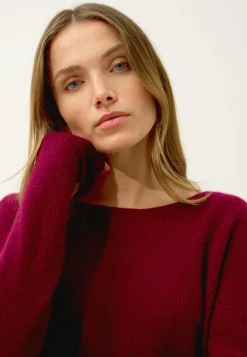 ARIANA pull col bateau bordeaux