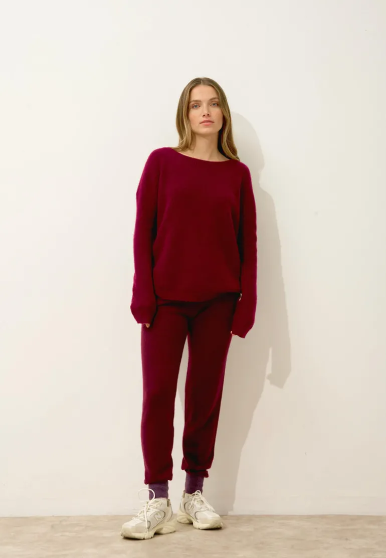 ARIANA pull col bateau bordeaux