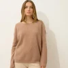 ARIANA pull col bateau camel chiné