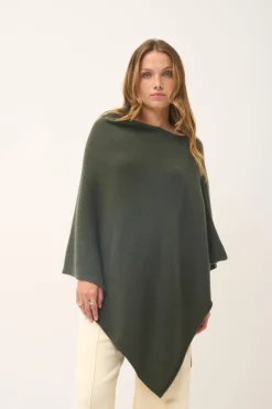 ASHLEY poncho col bateau kaki
