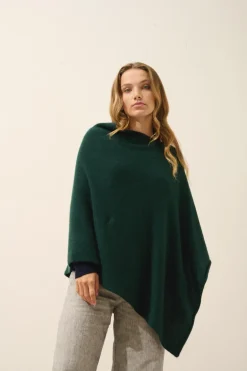 ASHLEY poncho col bateau cyprès
