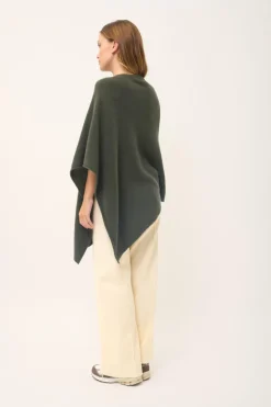 ASHLEY poncho col bateau kaki