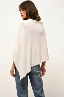 ASHLEY poncho col bateau ivoire