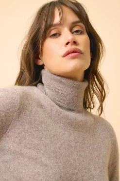 AVA pull col roulé caribou chiné
