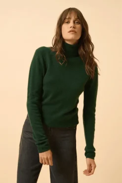 AVA pull col roulé cyprès