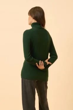 AVA pull col roulé cyprès
