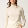 AVA pull col roulé ivoire