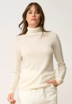 AVA pull col roulé ivoire