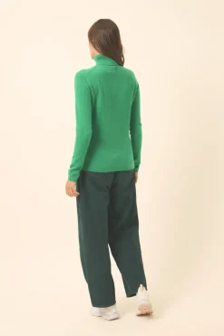 AVA pull col roulé menthe