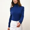 AVA pull col roulé outremer