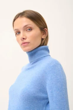 AVA pull col roulé sky