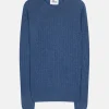 AVANA pull col rond bleu denim