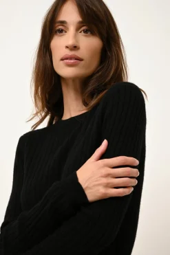 AVANA pull col rond noir