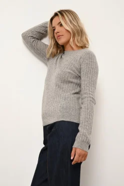 AVANA pull col rond nuage chiné