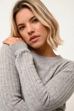 AVANA pull col rond nuage chiné