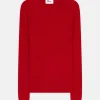 AVANA pull col rond rouge