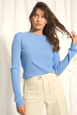 AVANA pull col rond sky