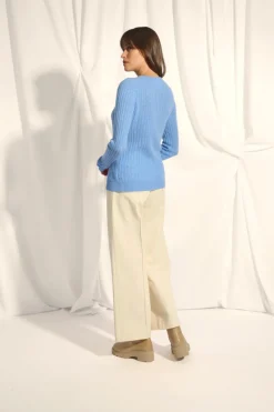 AVANA pull col rond sky