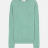 AVANA pull col rond vert chiné