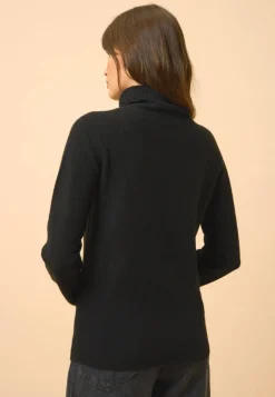 BILLY pull col roulé noir