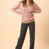 BIRSE pull col v bois de rose