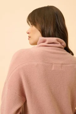 BLANTYRE pull col roulé bois de rose