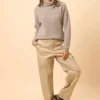 BLANTYRE pull col roulé caribou chiné
