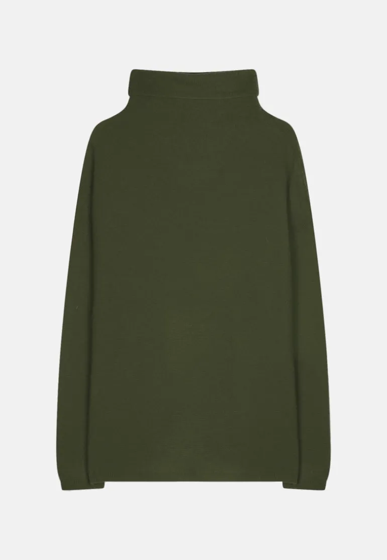BLANTYRE pull col roulé kaki