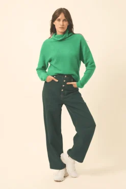 BLANTYRE pull col roulé menthe