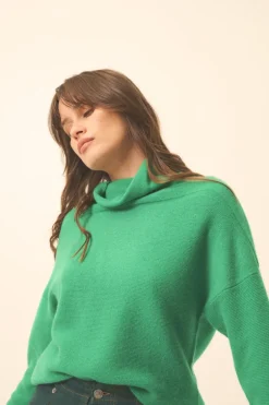 BLANTYRE pull col roulé menthe