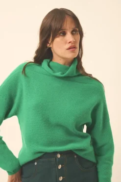 BLANTYRE pull col roulé menthe