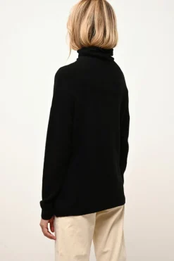 BLANTYRE pull col roulé noir